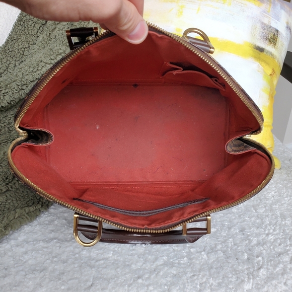 Louis Vuitton Alma PM Top Handle Bag Brown Canvas - Picture 8 of 9